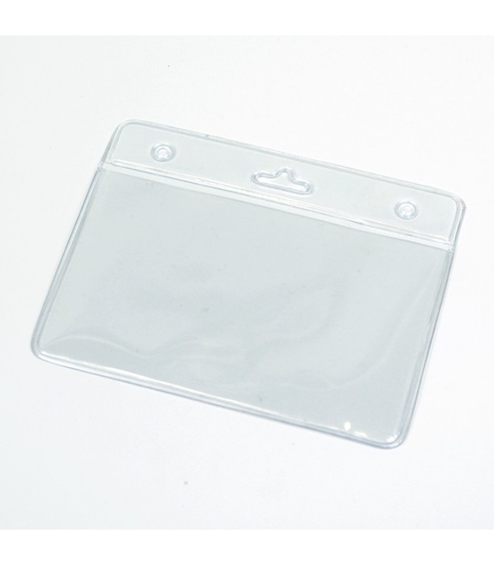 Porte badge cuir et plastique transparent - 123 Tours de cou
