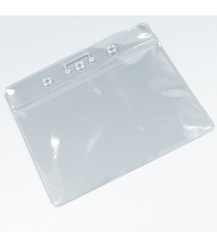 Porte badge tour de cou en plastique semi-rigide / format CB